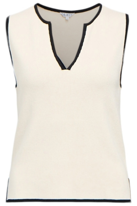Object ecru dames top | Vooraanzicht