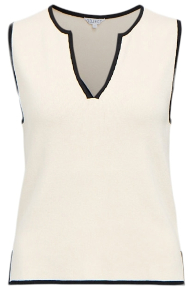 Object ecru dames top | Vooraanzicht