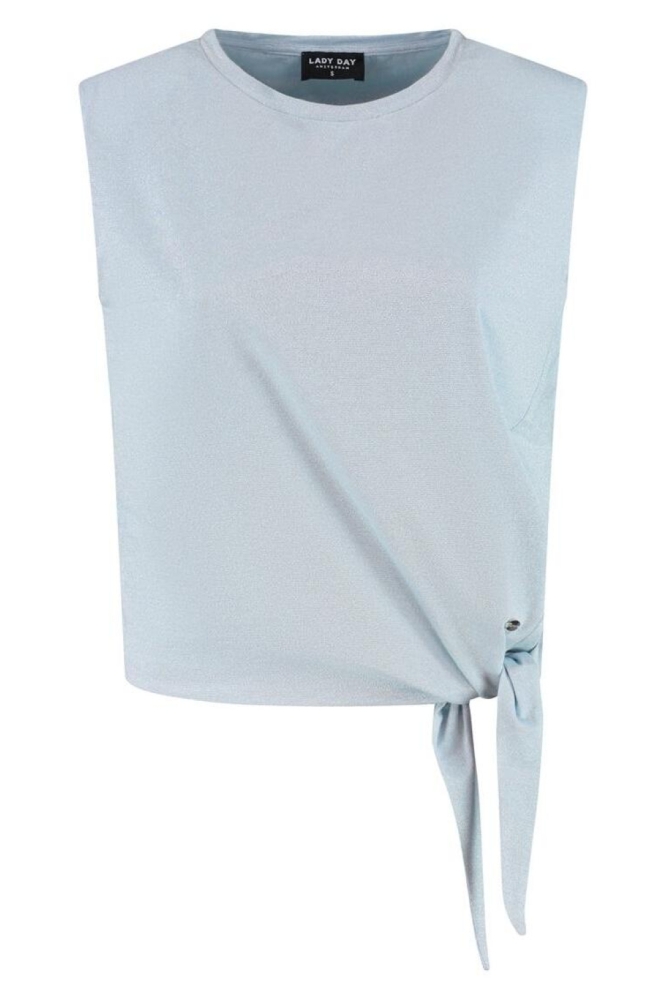 Lady Day blauwe dames top | Vooraanzicht