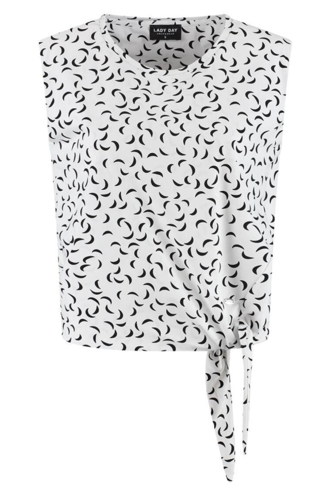 Lady Day witte dames top | Vooraanzicht