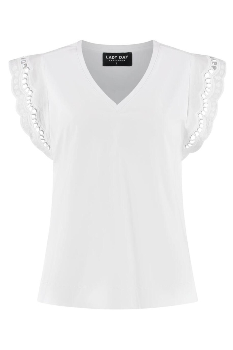 Lady Day witte dames top | Vooraanzicht