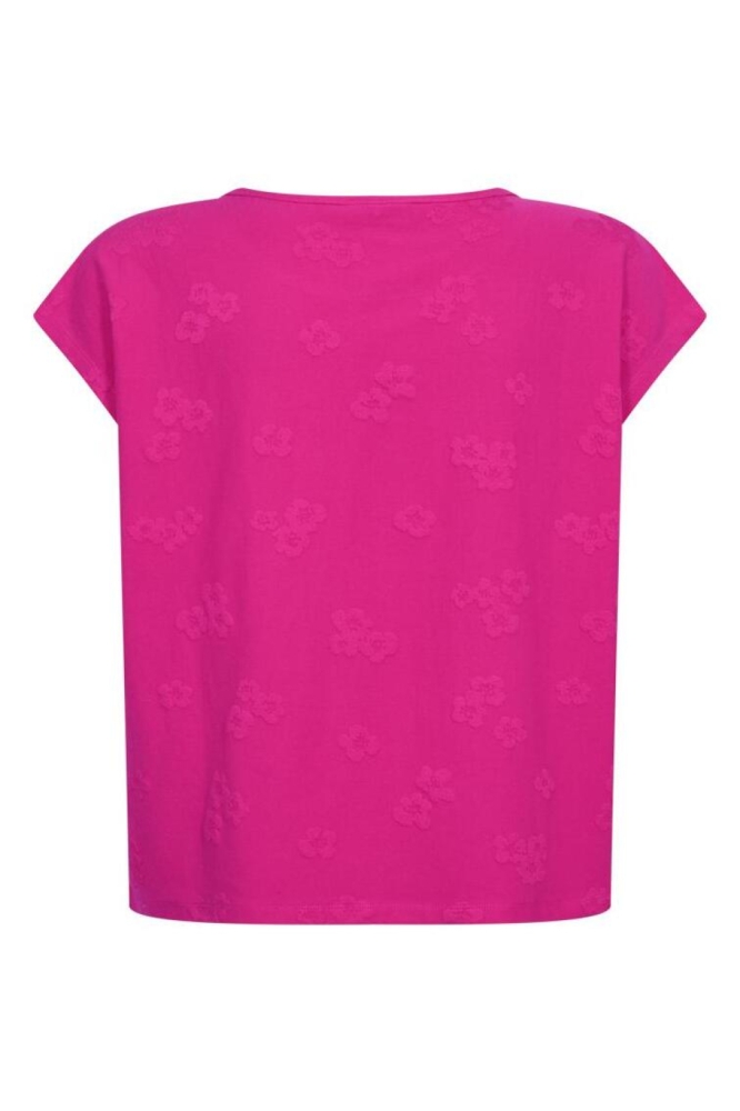 Freequent roze dames t-shirt | Achteraanzicht
