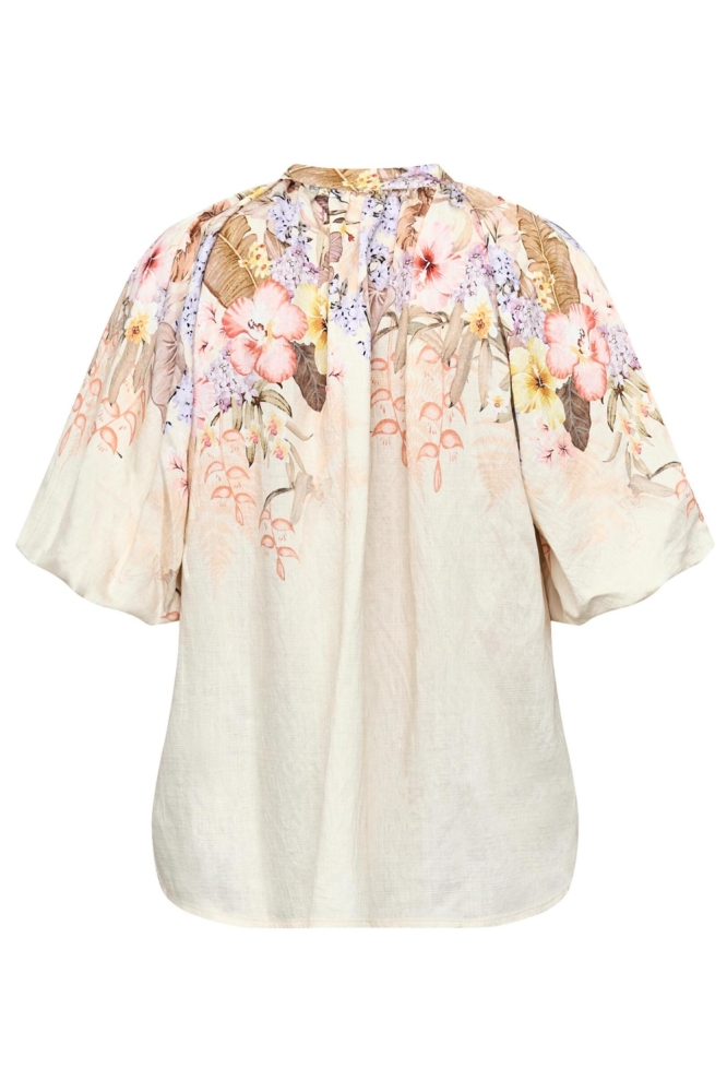 SisterS point beige dames blouse | Achteraanzicht