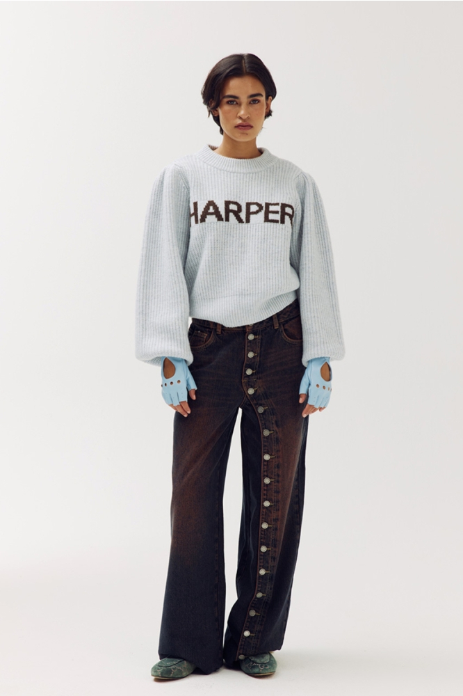 Harper & Yve grijze dames trui | Model