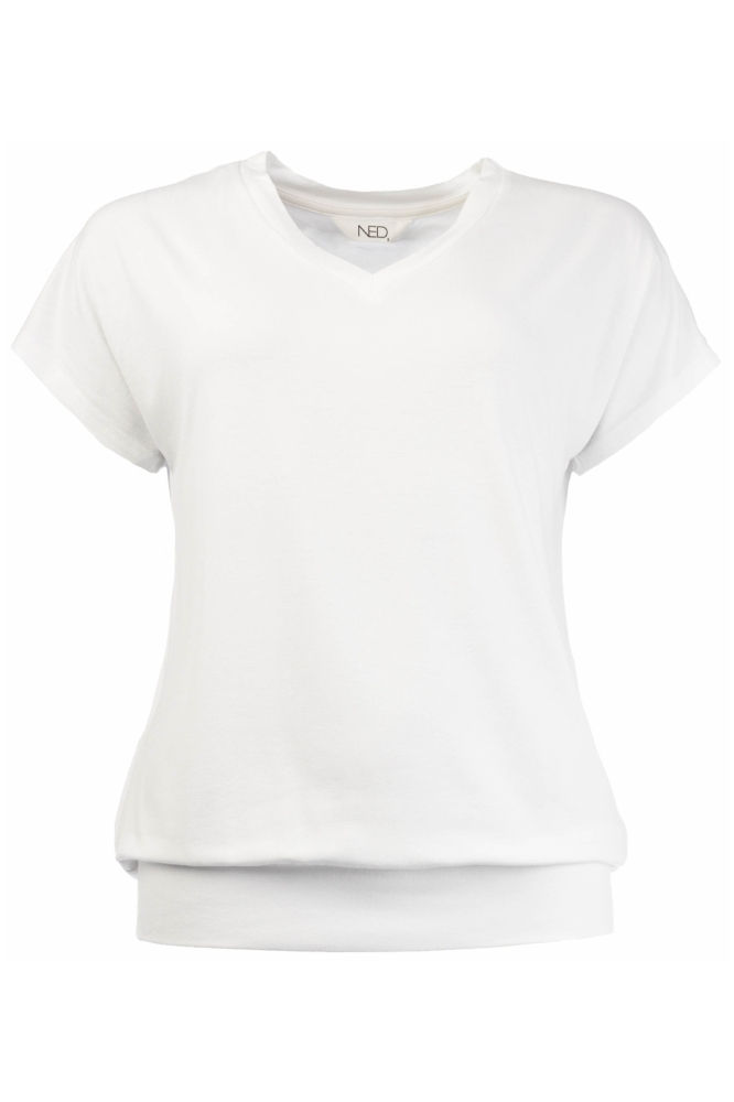NED witte dames t-shirt | Vooraanzicht