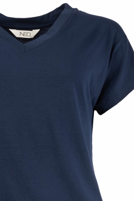 NED blauwe dames t-shirt | Close up
