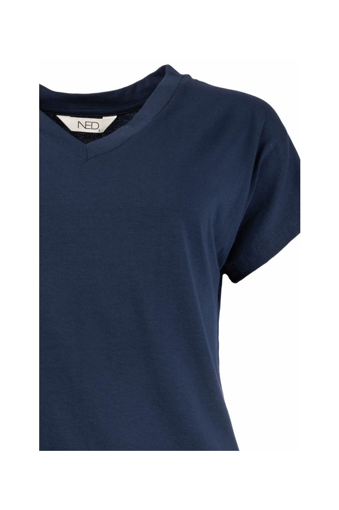 NED blauwe dames t-shirt | Close up