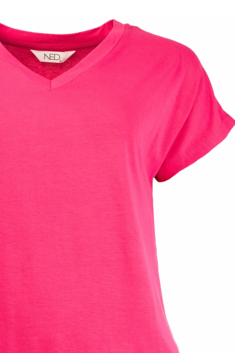 NED roze dames t-shirt | Close up