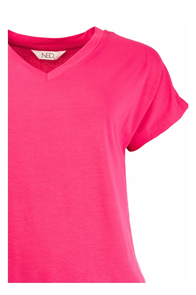 NED roze dames t-shirt | Close up