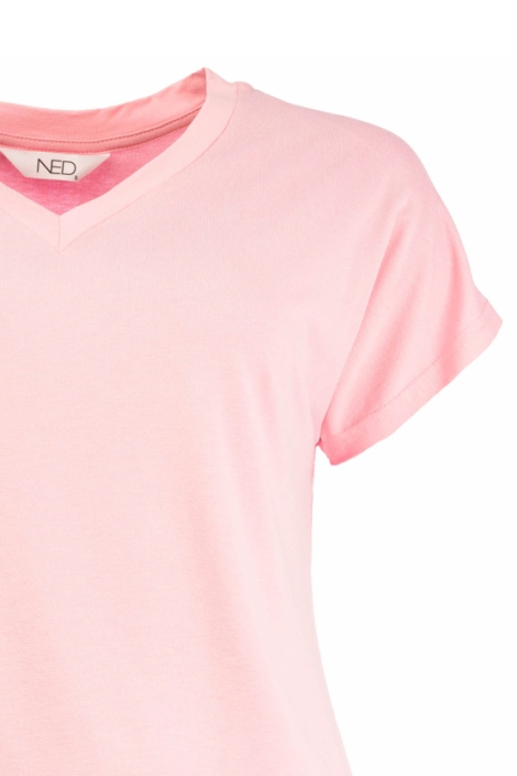 NED roze dames t-shirt | Close up