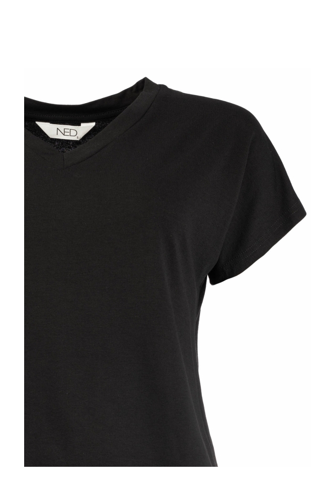 NED zwarte dames t-shirt | Close up