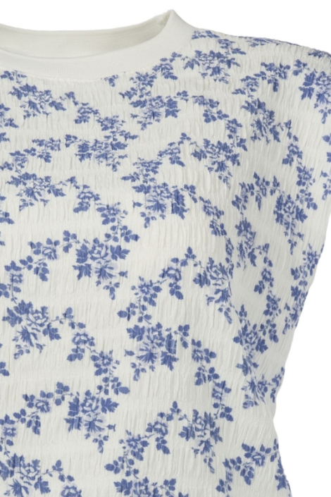 NED blauwe dames top | Close up