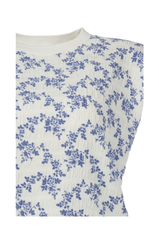 NED blauwe dames top | Close up