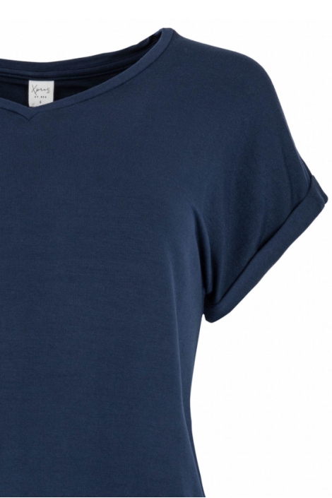 NED blauwe dames t-shirt | Close up