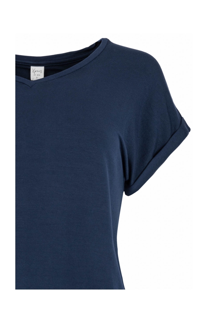 NED blauwe dames t-shirt | Close up