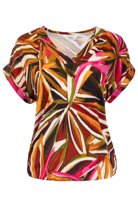 NED multi color dames t-shirt | Vooraanzicht