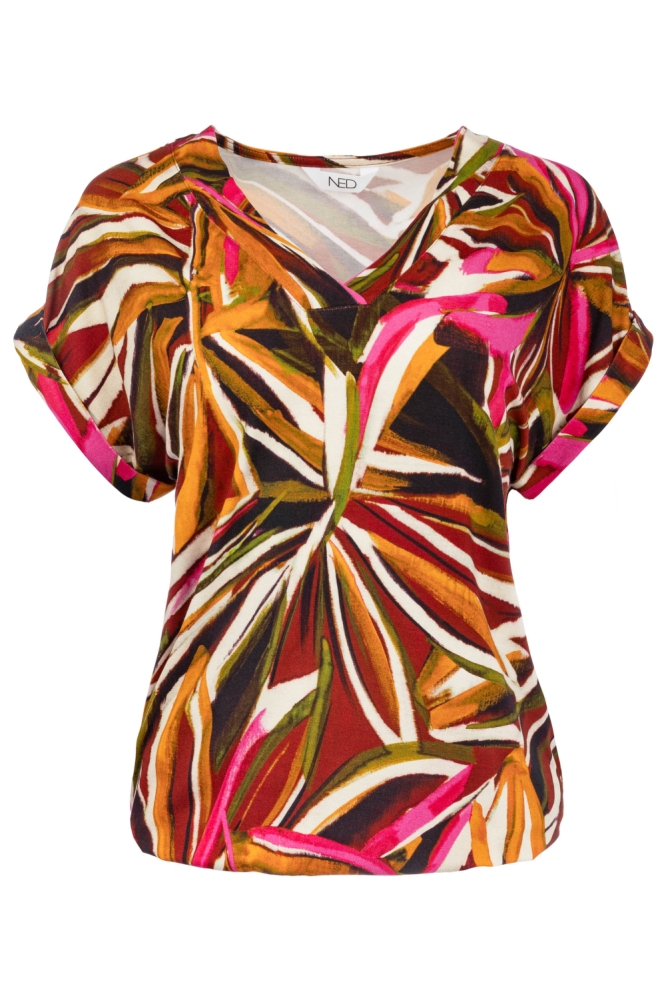 NED multi color dames t-shirt | Vooraanzicht