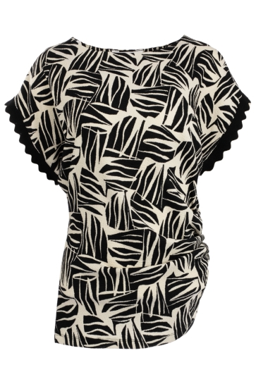 NED T-shirt SEVER SS BLACK URBAN BASE CRINCLE TRICOT 26S3 SN088 04 900 black