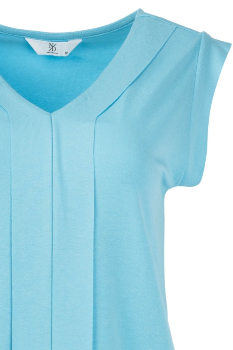 NED blauwe dames top | Close up