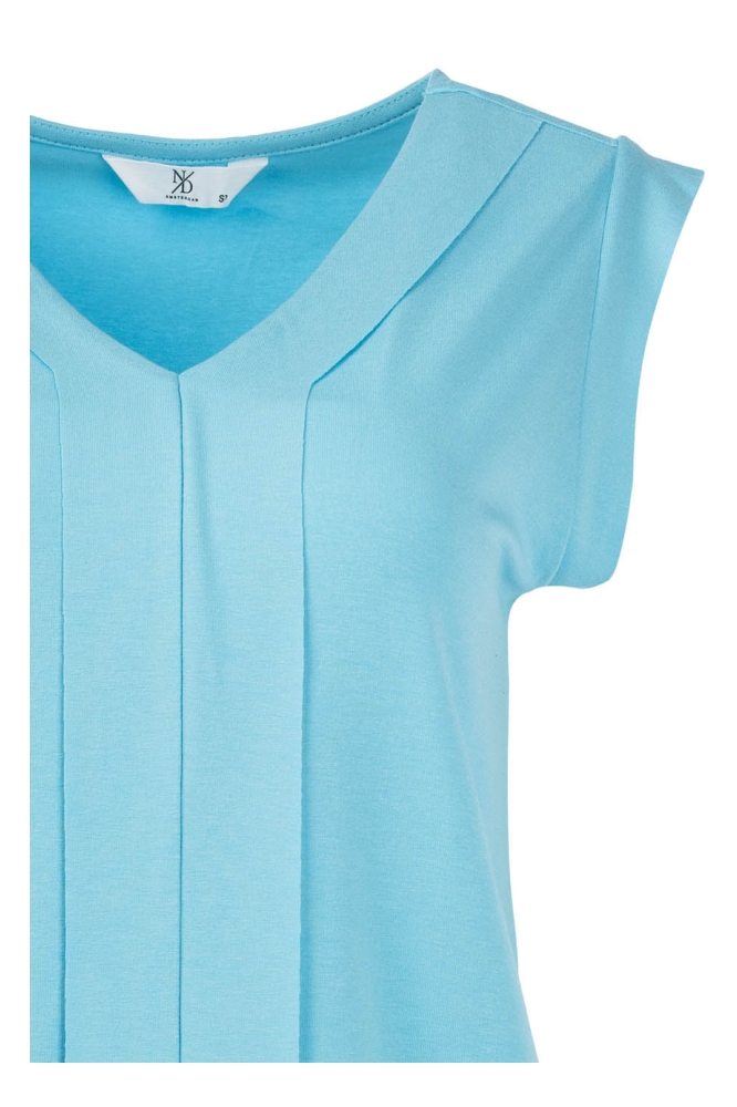 NED blauwe dames top | Close up
