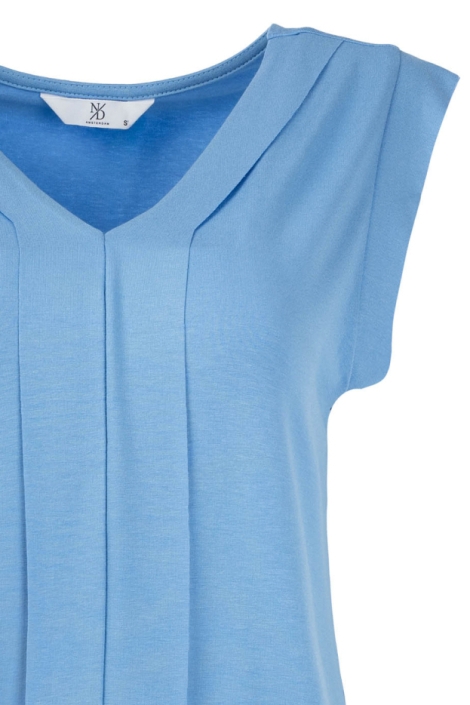 NED blauwe dames top | Close up