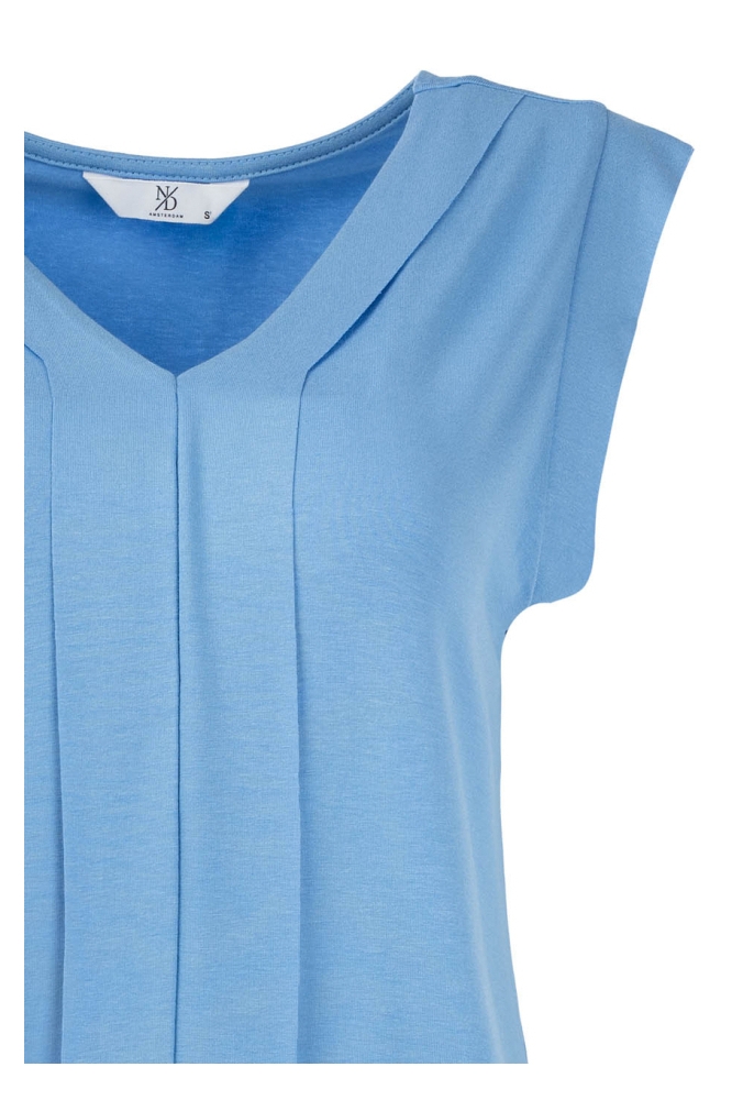 NED blauwe dames top | Close up