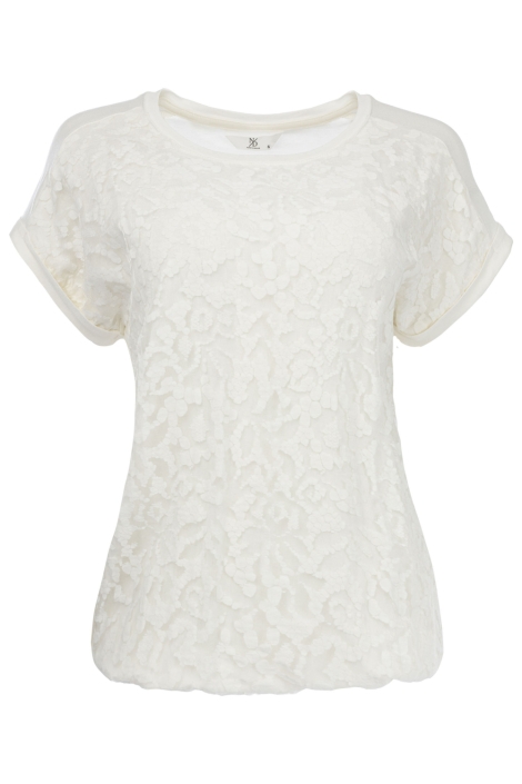 NED ecru dames t-shirt | Vooraanzicht