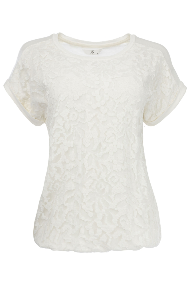 NED ecru dames t-shirt | Vooraanzicht