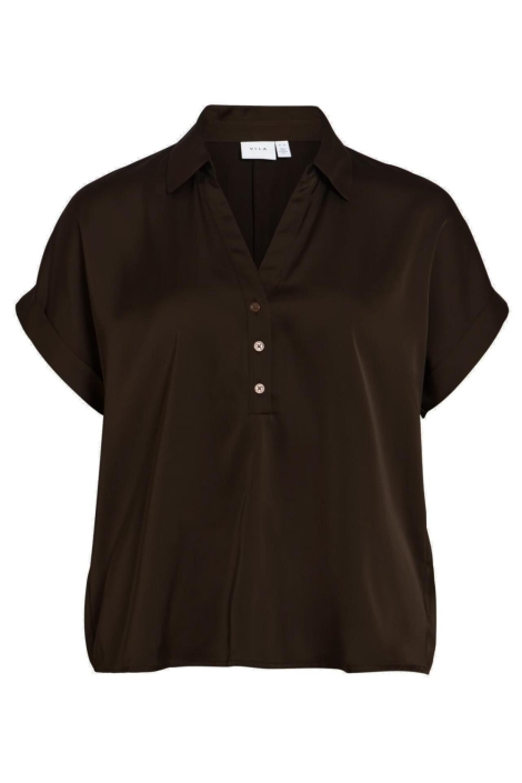 Vila bruine dames blouse | Vooraanzicht