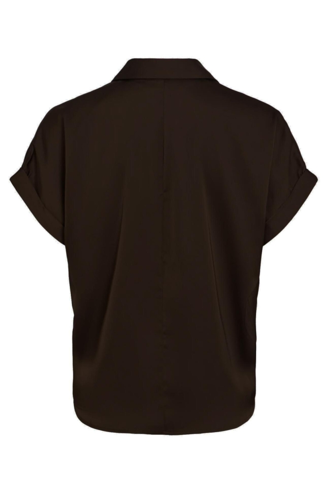 Vila bruine dames blouse | Achteraanzicht