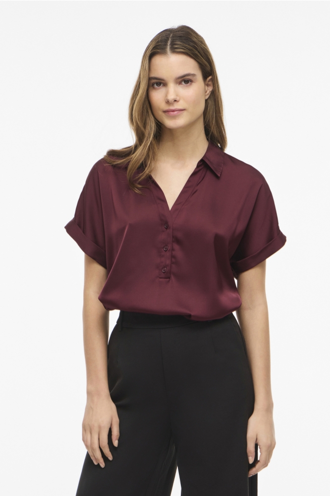 Vila bordeaux dames blouse |