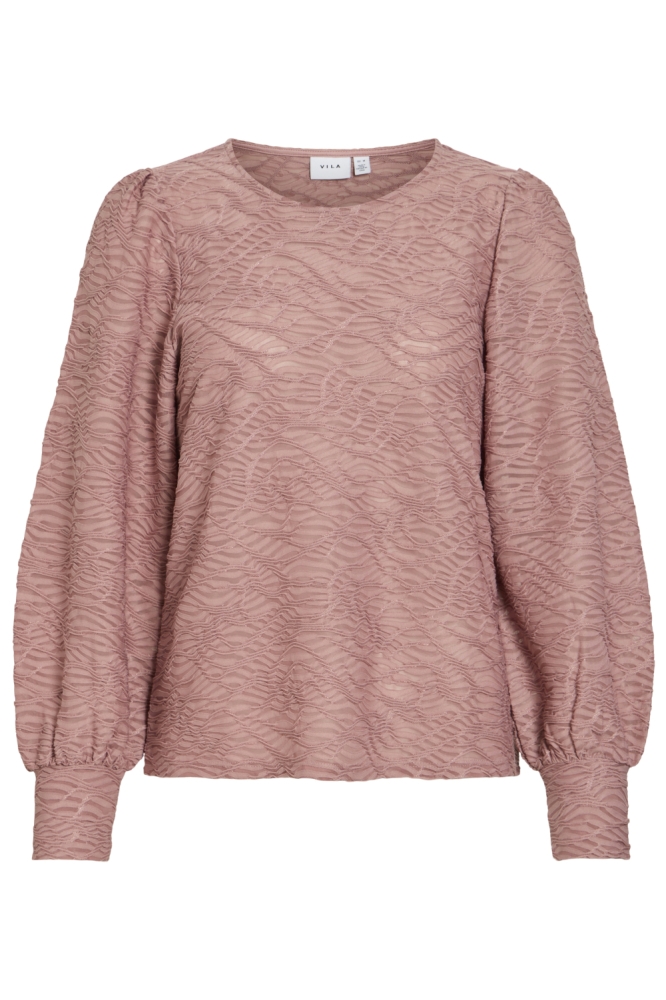 Vila roze dames t-shirt | Vooraanzicht