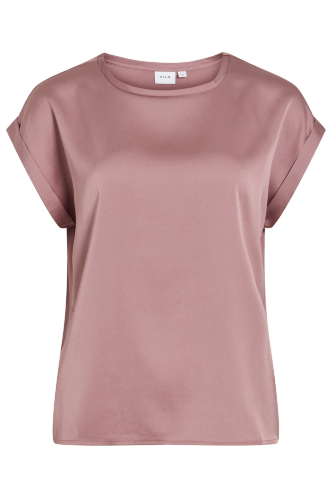 Vila roze dames t-shirt | Vooraanzicht