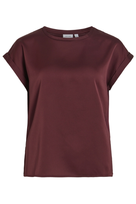 Vila bordeaux dames t-shirt | Vooraanzicht