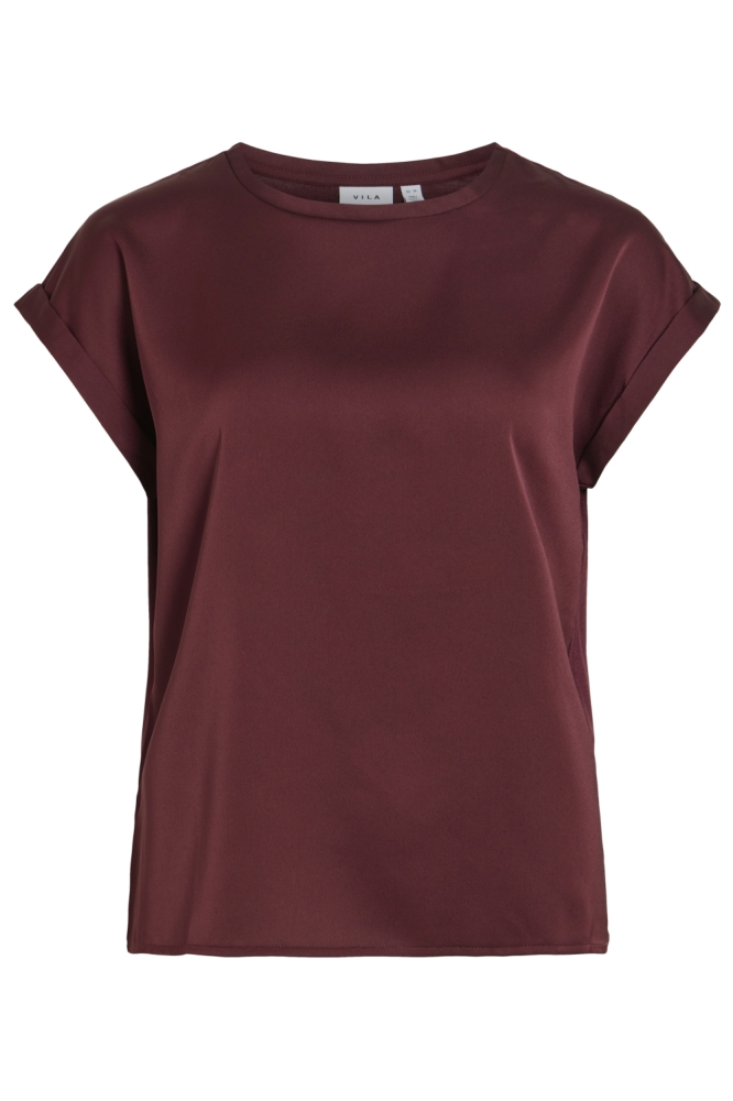Vila bordeaux dames t-shirt | Vooraanzicht