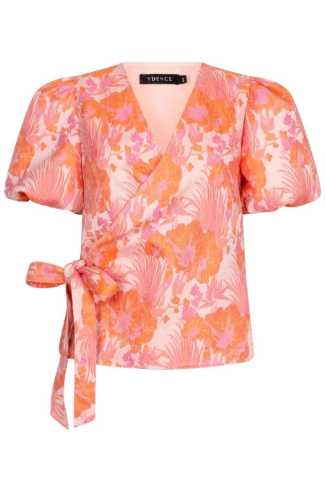 Ydence oranje dames blouse | Vooraanzicht