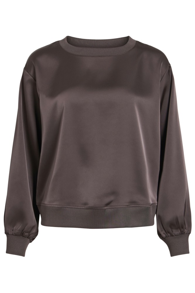 Vila bruine dames t-shirt | Vooraanzicht