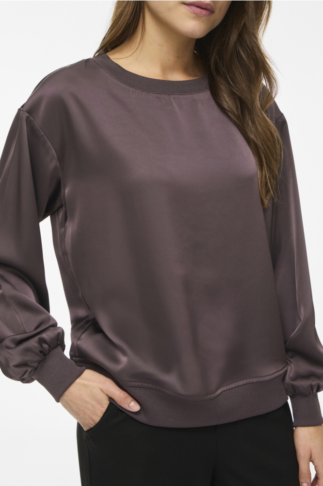 Vila bruine dames t-shirt | Close up