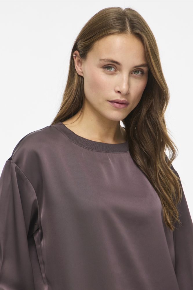 Vila bruine dames t-shirt | Close up
