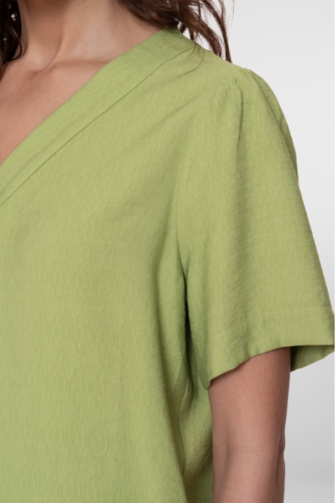 Geisha groene dames t-shirt | Kleurstaal