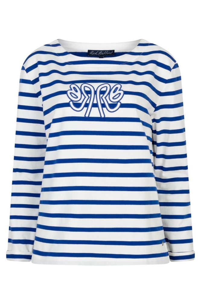Red Button blauwe dames t-shirt | Vooraanzicht