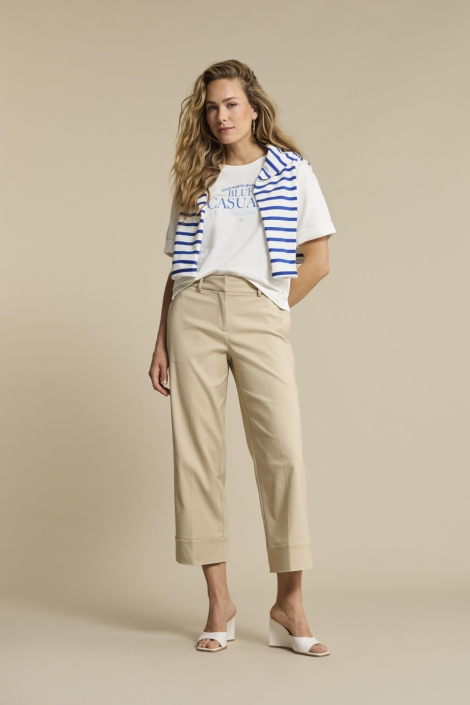 Red Button witte dames t-shirt | Model vooraanzicht