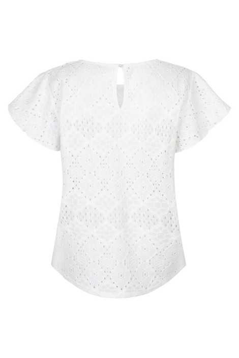 Red Button witte dames t-shirt | Achteraanzicht