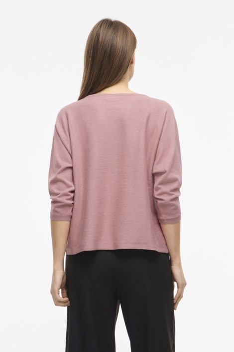 Vila roze dames trui | Model achteraanzicht