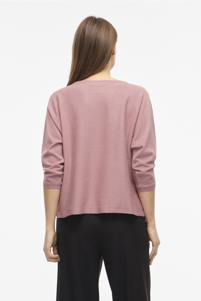 Vila roze dames trui | Model achteraanzicht