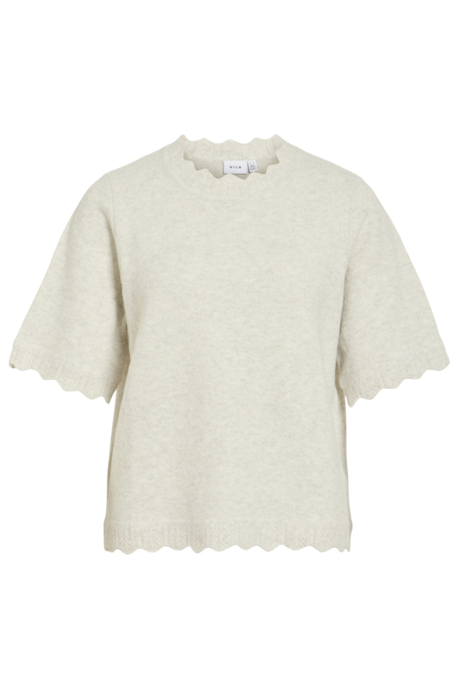 Vila beige dames trui | Vooraanzicht