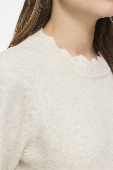 Vila beige dames trui | Close up