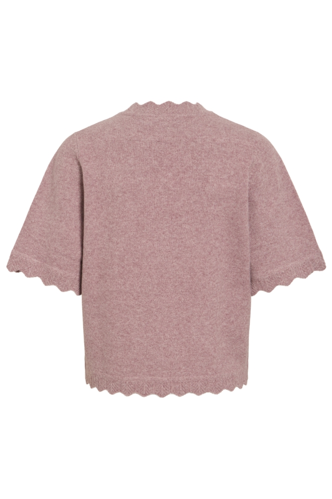 Vila roze dames trui | Achteraanzicht