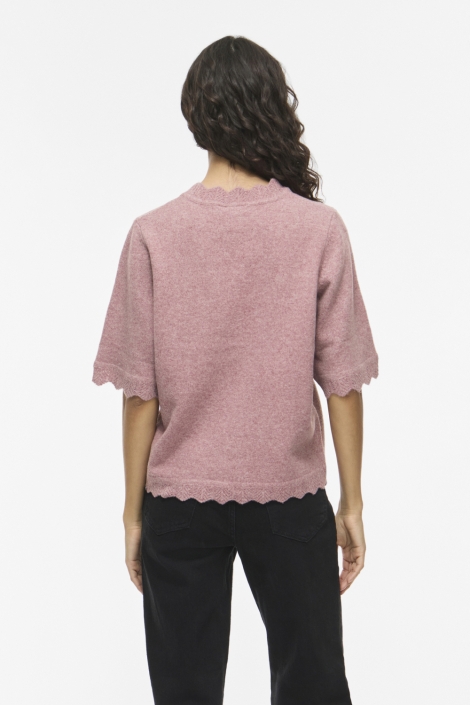 Vila roze dames trui | Model achteraanzicht