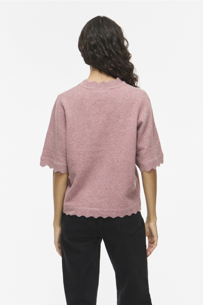 Vila roze dames trui | Model achteraanzicht